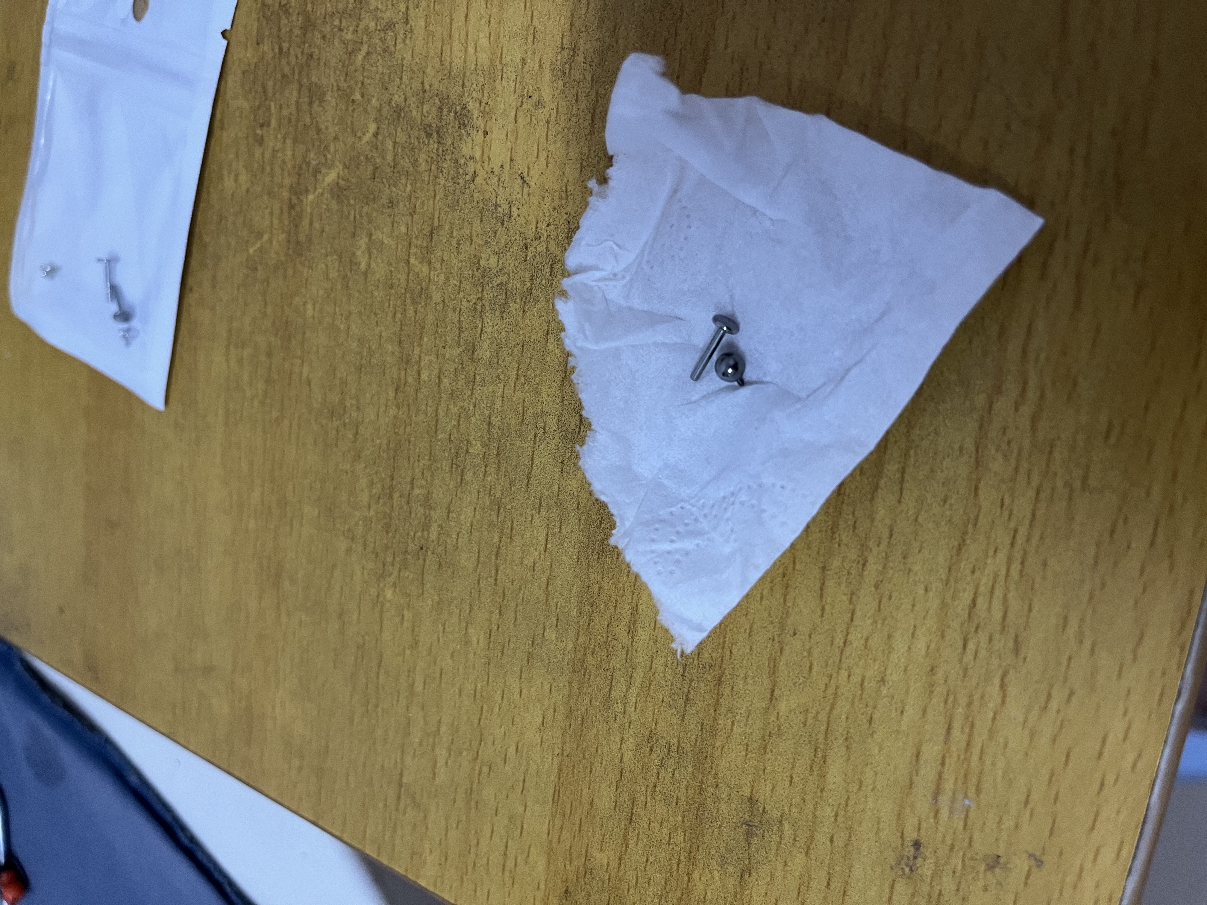 HKMRZ钛合金耳钉养耳洞F136内螺旋耳骨钉防致敏睡觉免摘男女通用耳饰品 实拍图