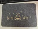 quatrefoil家用刺绣入户门地垫防滑吸水可剪裁 龙猫灰色40*60cm 实拍图