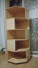 百裕达 转角柜墙角柜简约家用三角形墙角置物架客厅边柜书架落地拐角书 纯橡木色 45*181 实拍图