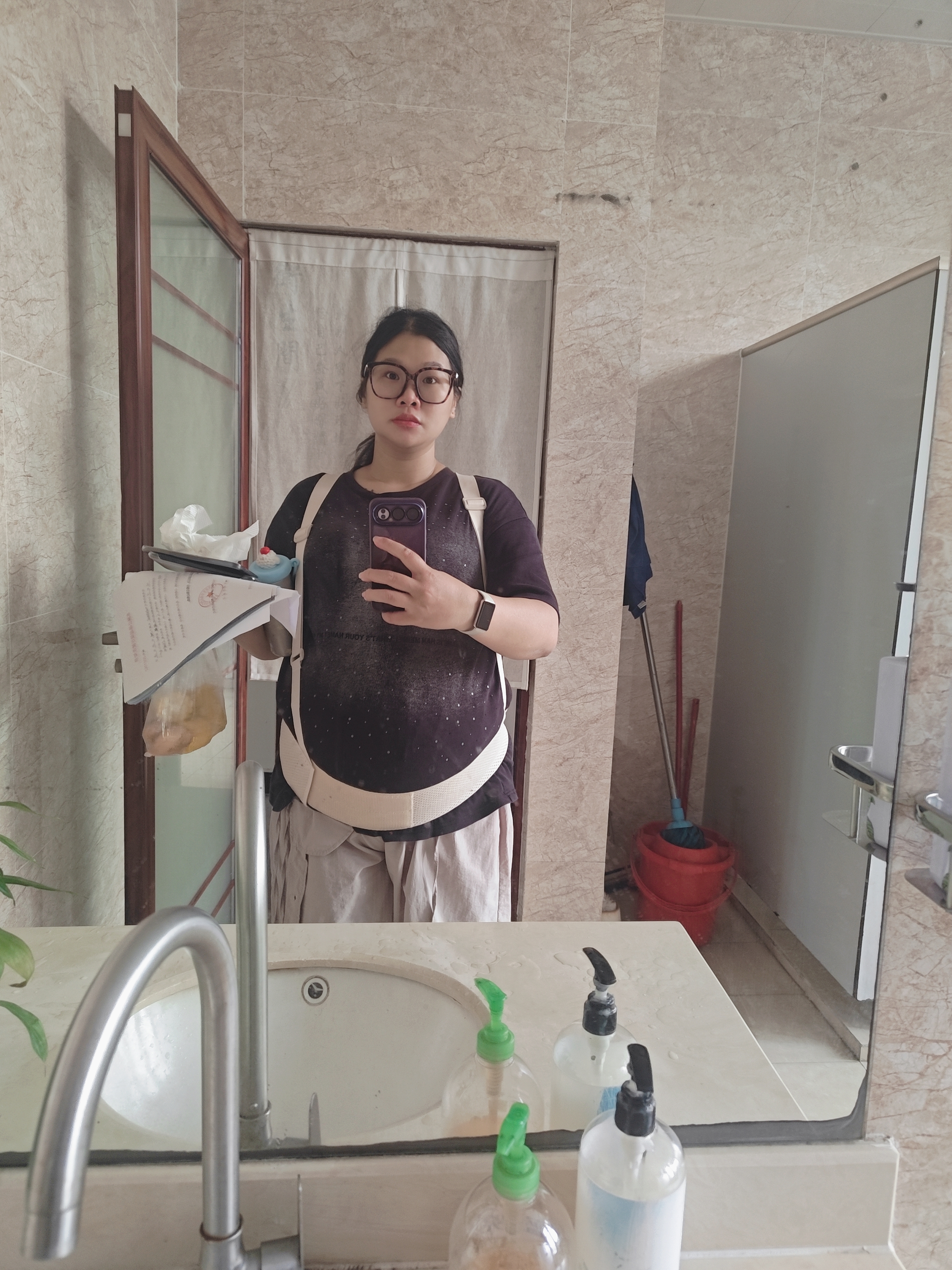 大人有喜托腹带孕妇专用孕晚期透气挎肩腹带收腹带耻骨分离送孕妇的礼物 【110-200斤适用】松紧自由调节 托腹带 实拍图