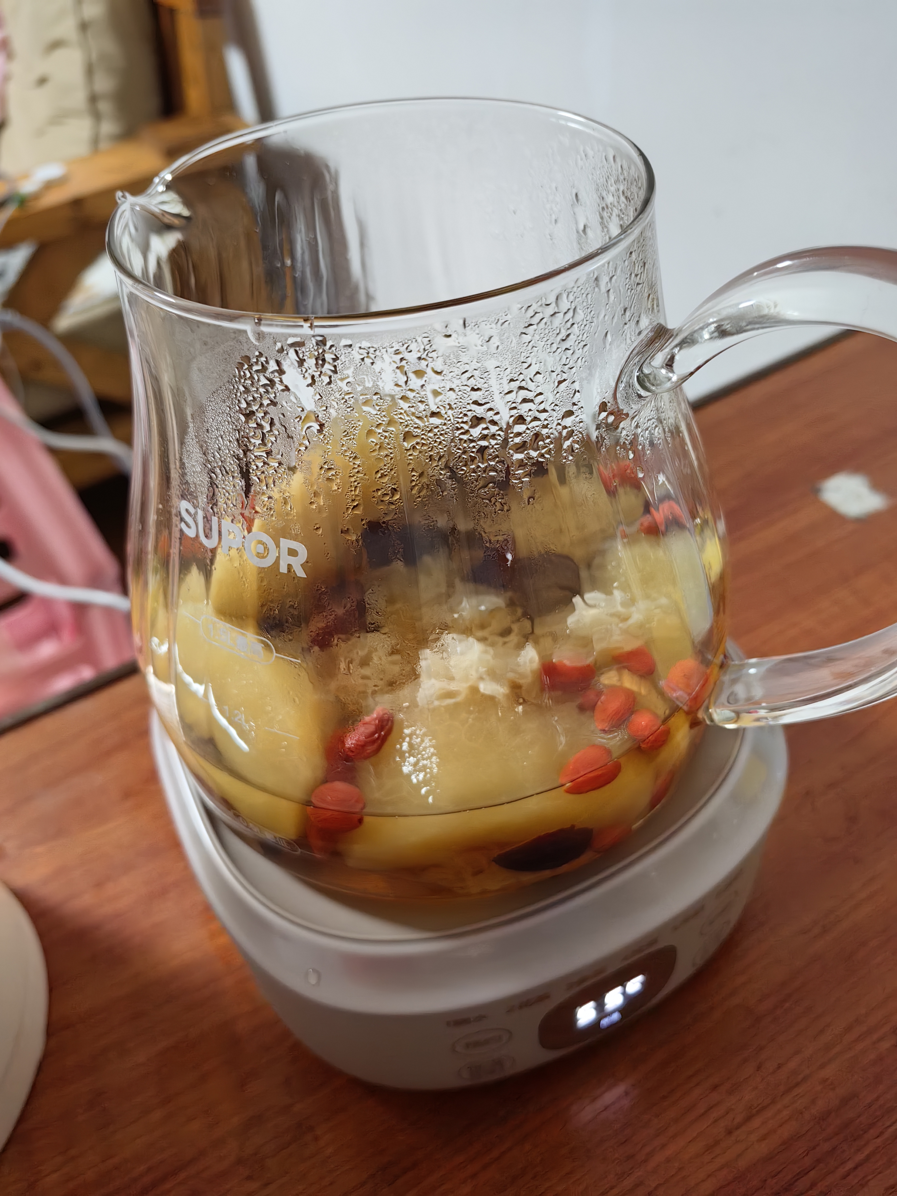 苏泊尔（SUPOR）速热远红外养生壶1.5L 全玻璃0胶水 烧水煮茶恒温热水保温花茶电热水壶调奶器 纯钛滤网 SW-15Y31Q 实拍图