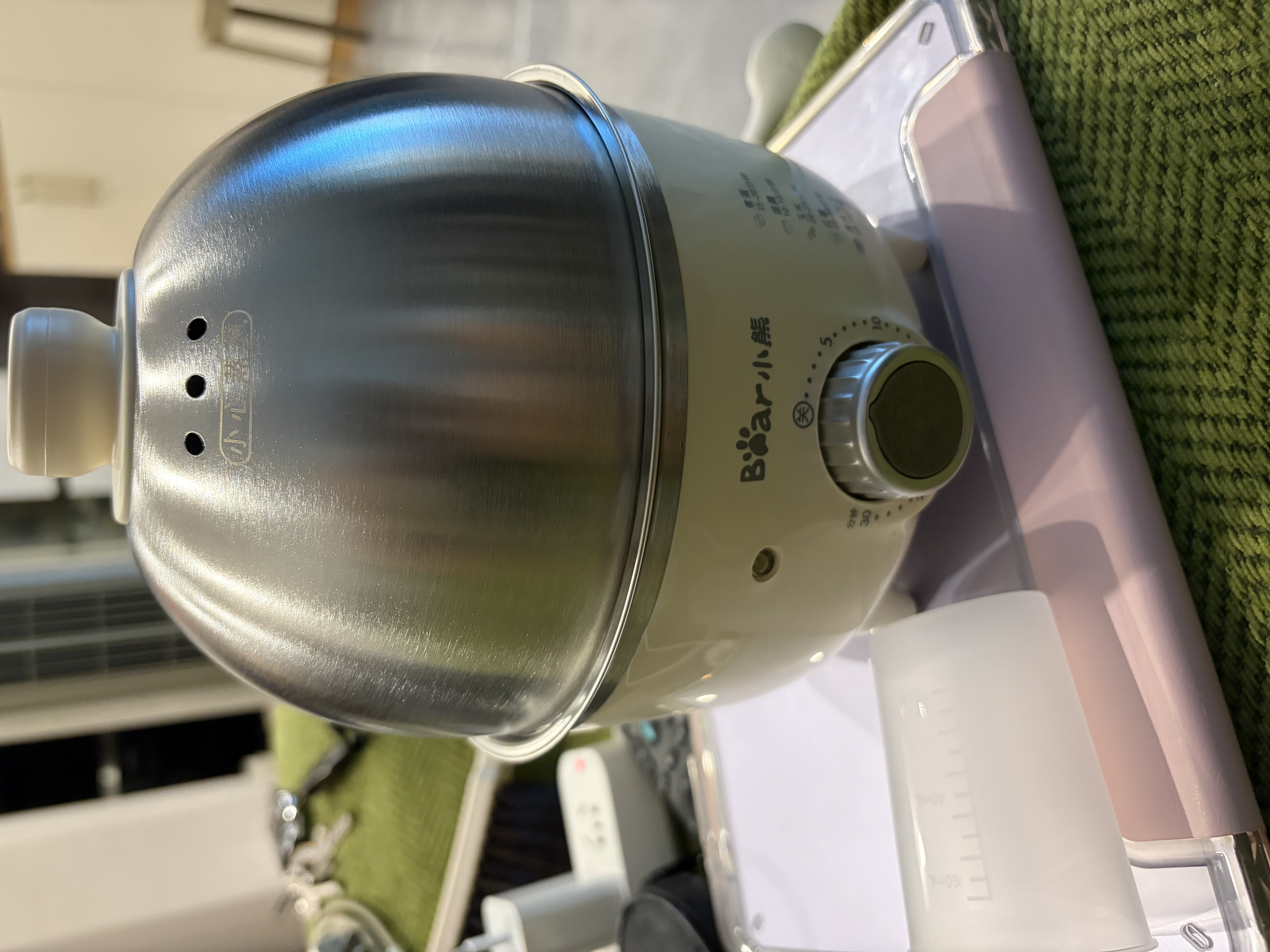 小熊（Bear） 煮蛋器 小型家用电蒸锅智能定时不锈钢蒸蛋器自动断电蒸锅鸡蛋羹迷你鸡蛋器易操作 单层 【旋钮定时+304不锈钢】ZDQ-B07C3 实拍图