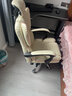懋仪电竞椅家用舒适久坐电脑椅沙发椅子女生游戏转椅主播升降办公座椅 【赛车皮】白色粉边+可移动头枕+加厚填充 120-155度(含) 钢制脚 联动扶手 实拍图