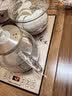 益茶福全自动上水电热水壶底部上水嵌入式茶台功夫茶烧水壶饮水烧水一体机抽水玻璃煮茶壶保温泡茶壶 1L SQ-008金色玻璃套装 实拍图