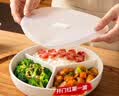 友来福陶瓷蒸盘圆形三分格餐盘婴儿宝宝辅食一锅蒸碗电饭锅蒸菜带盖 实拍图