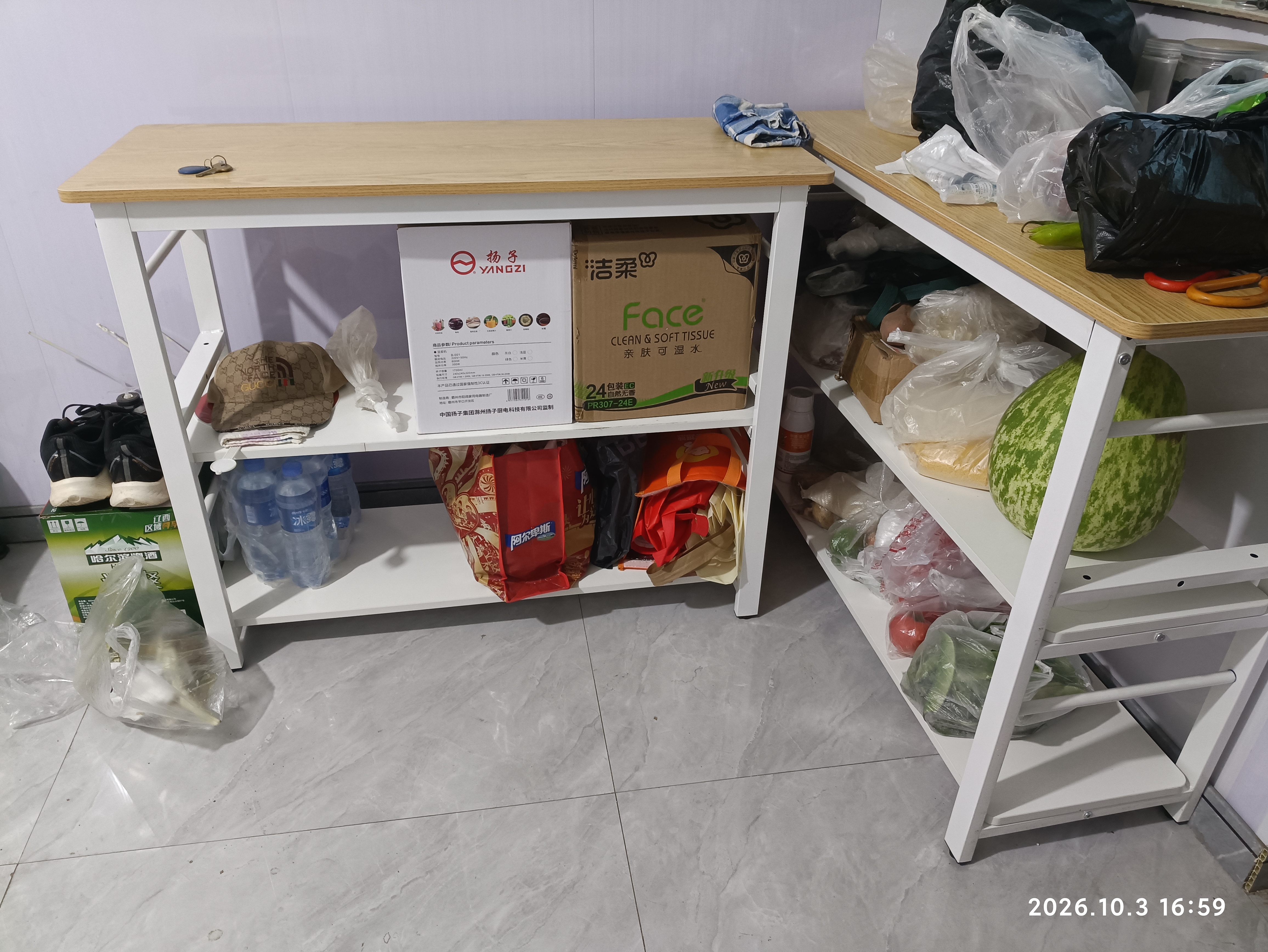 全品屋厨房置物架落地多功能切菜桌子多层餐边锅具置物收纳柜橱柜窄04 实拍图