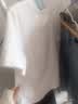 MJ STYLE白色正肩合身短袖T恤女夏季舒爽透气修身显瘦亲肤内搭打底衫上衣 实拍图