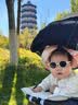 Kocotreekk树婴儿眼镜防晒宝宝墨镜男宝幼儿太阳镜偏光女宝潮杏子灰圆形 实拍图