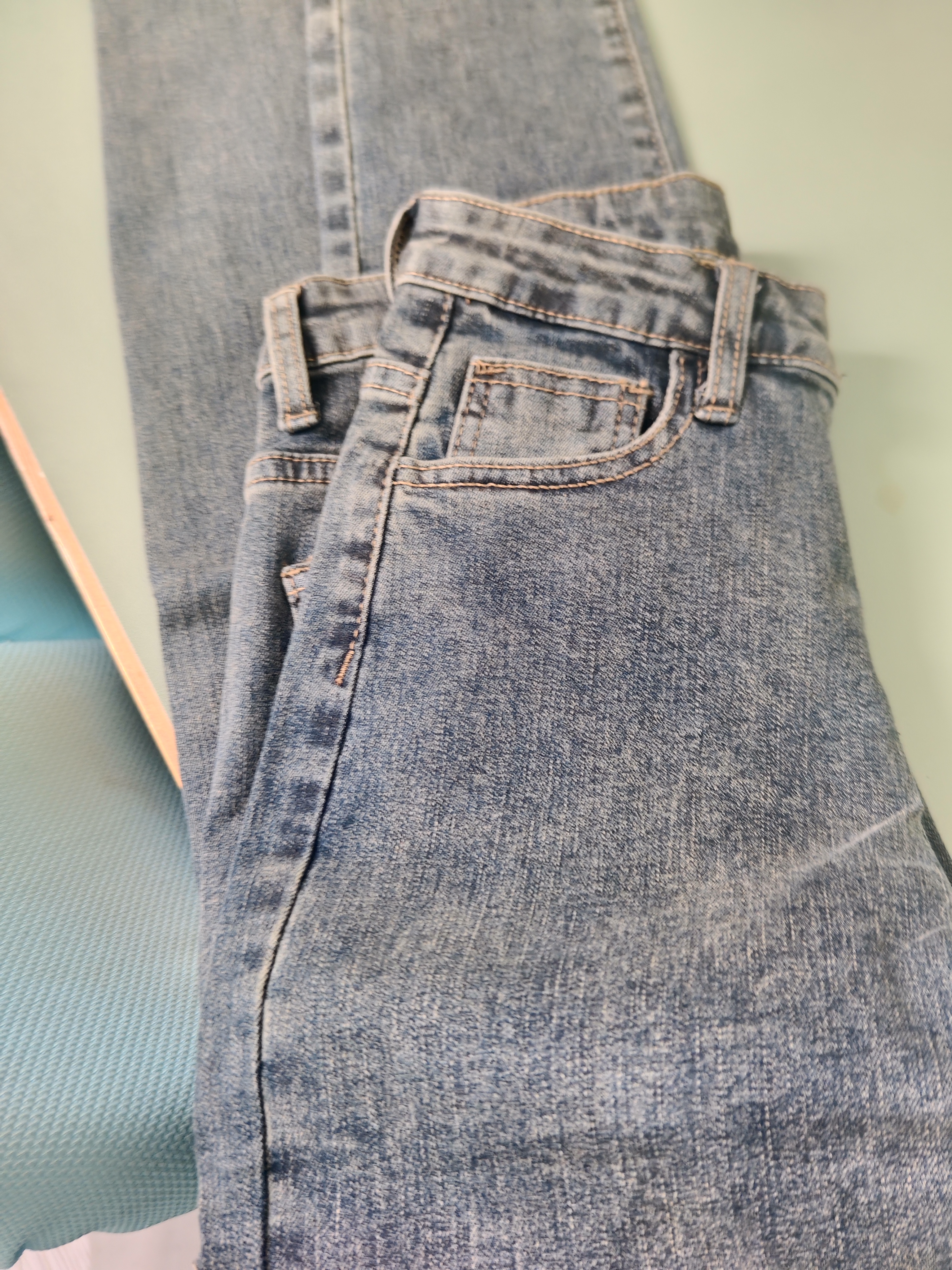 真维斯（Jeanswest）牛仔裤子女2026春夏高腰弹力紧身修身小脚裤子女铅笔裤蓝灰色26 实拍图