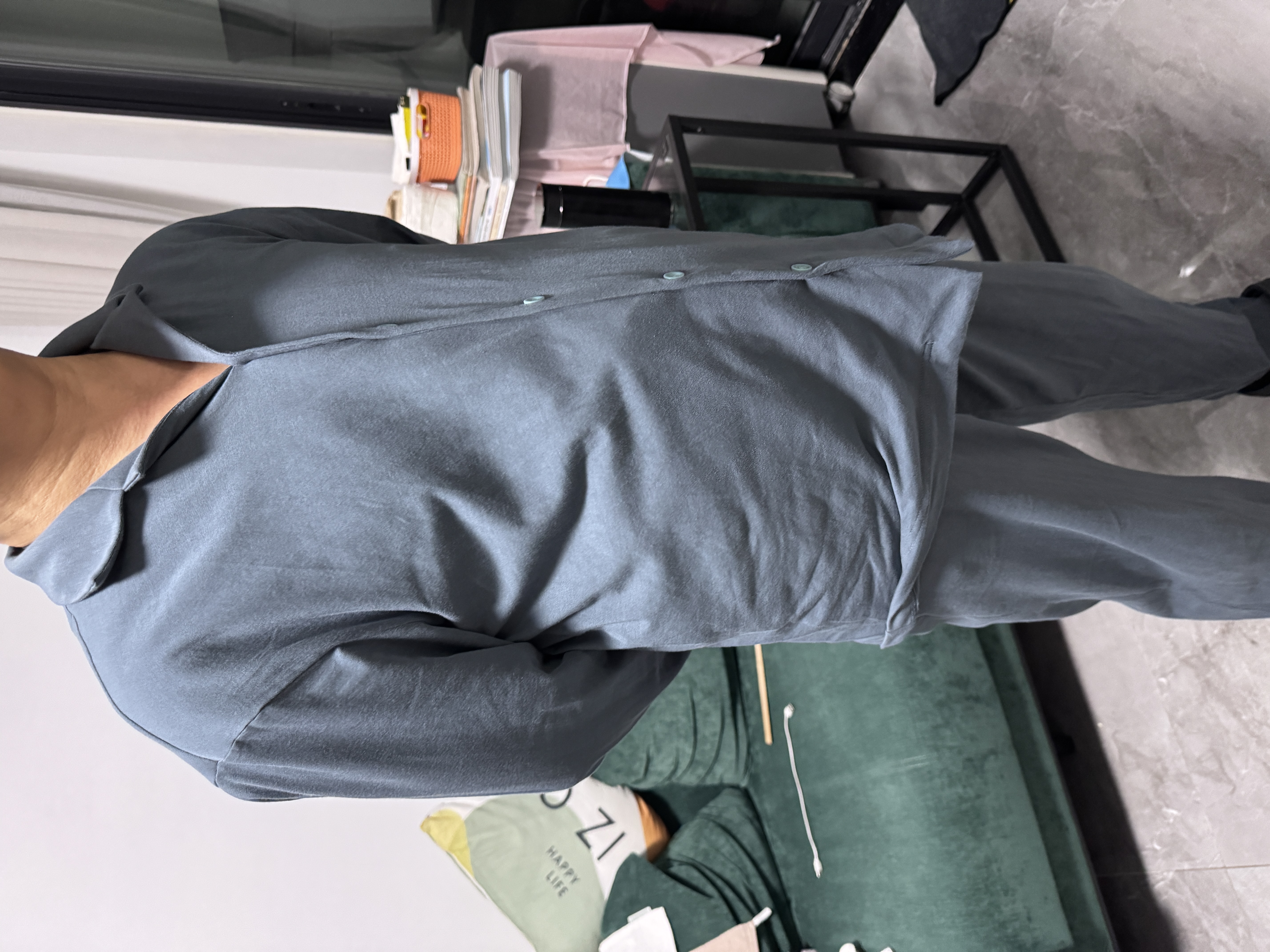全棉时代男女士睡衣【针织软弹不拘束】情侣家居服套装 实拍图