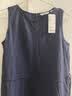 优衣库棉麻条纹层叠连衣裙/无袖女装/裙子484787 69 藏青色 S 实拍图