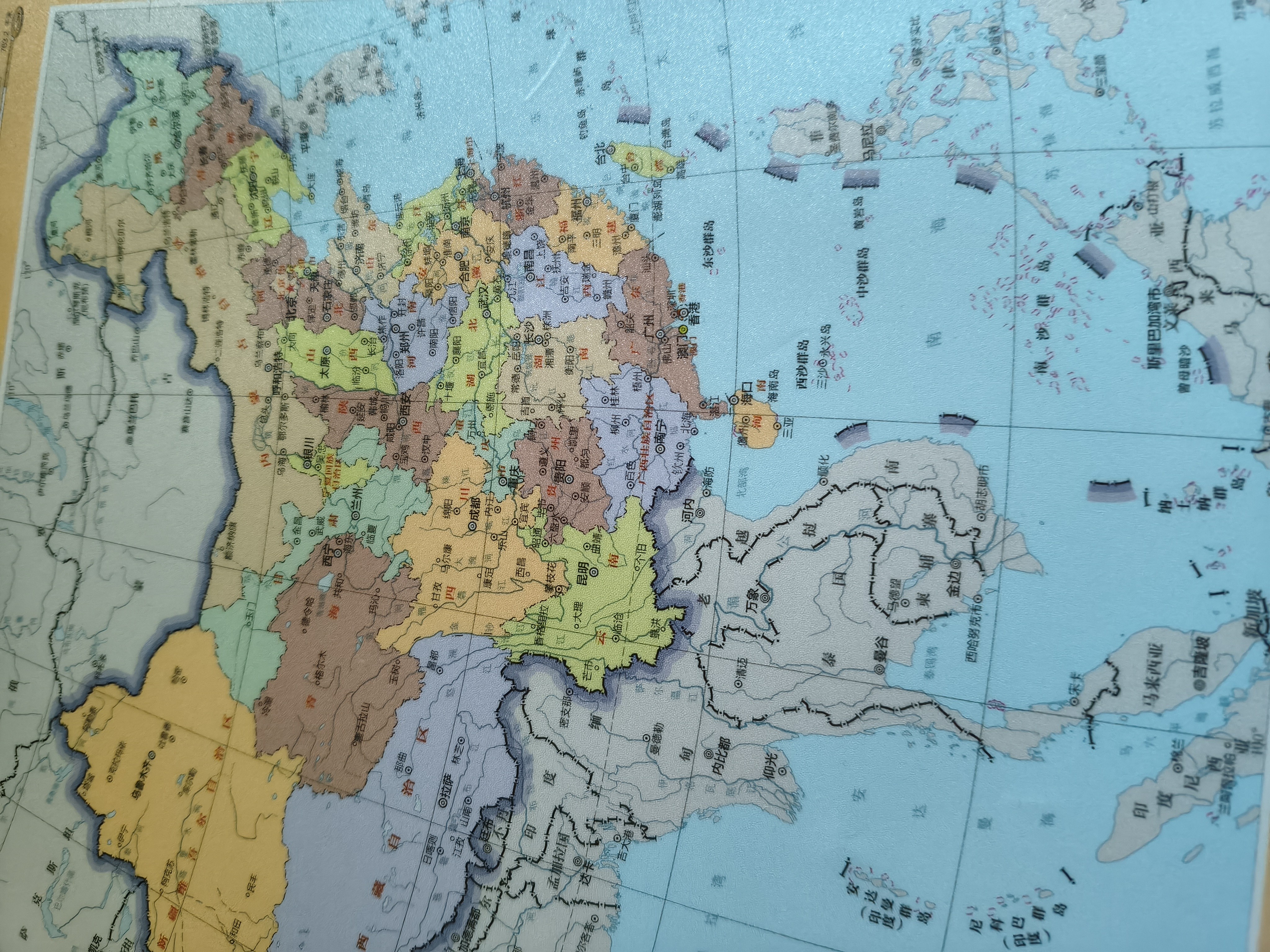中国地图鼠标垫 创意防水耐磨办公书桌电脑鼠标垫桌垫 实拍图