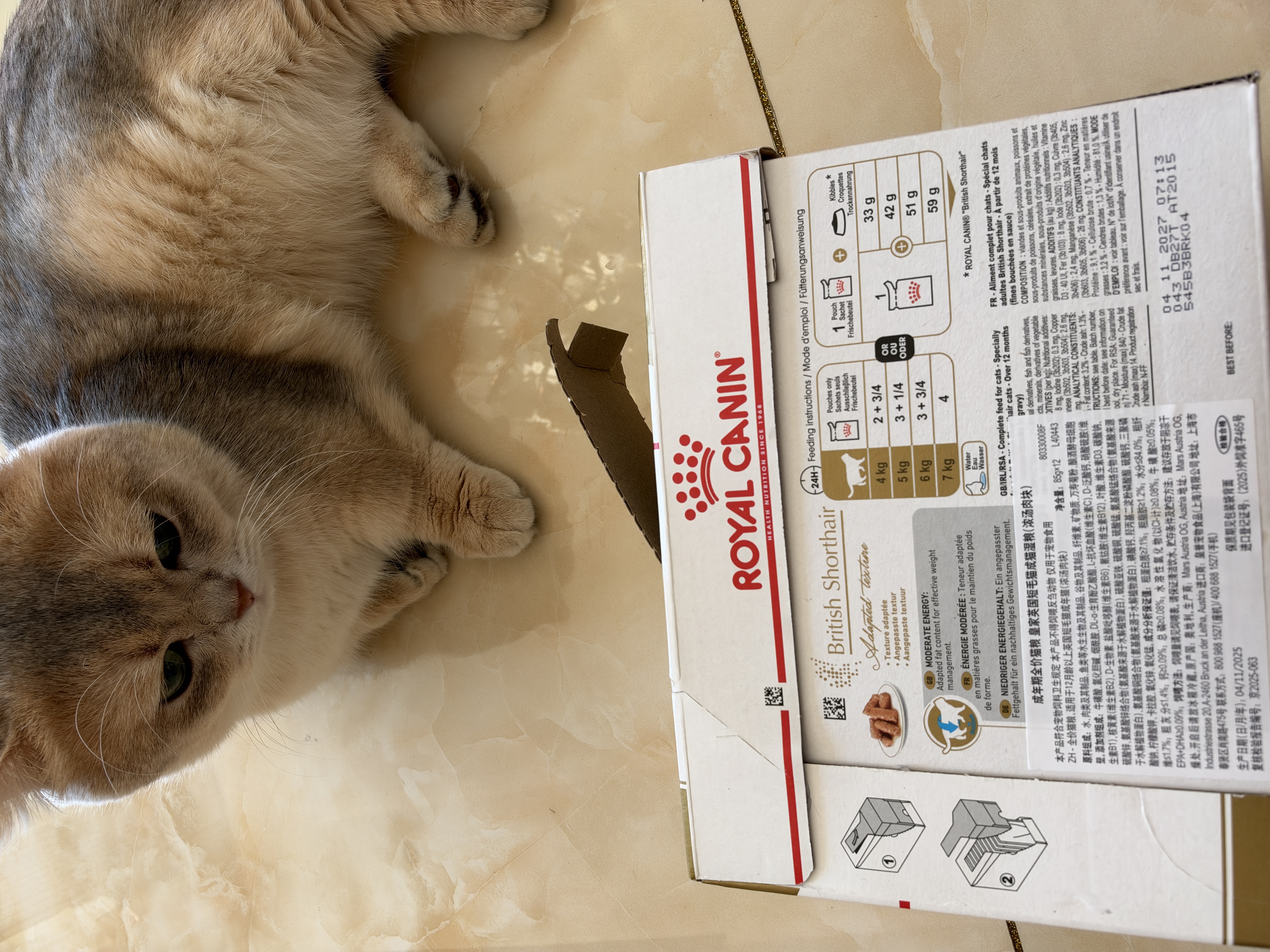 皇家猫粮 英短成猫湿粮 软包猫罐头BSP 12月以上 浓汤肉块 85G*12进口 实拍图