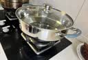 美厨（MAXCOOK）316不锈钢火锅32cm 汤锅火锅复底带盖 燃气电磁炉通用 MCT1983 实拍图