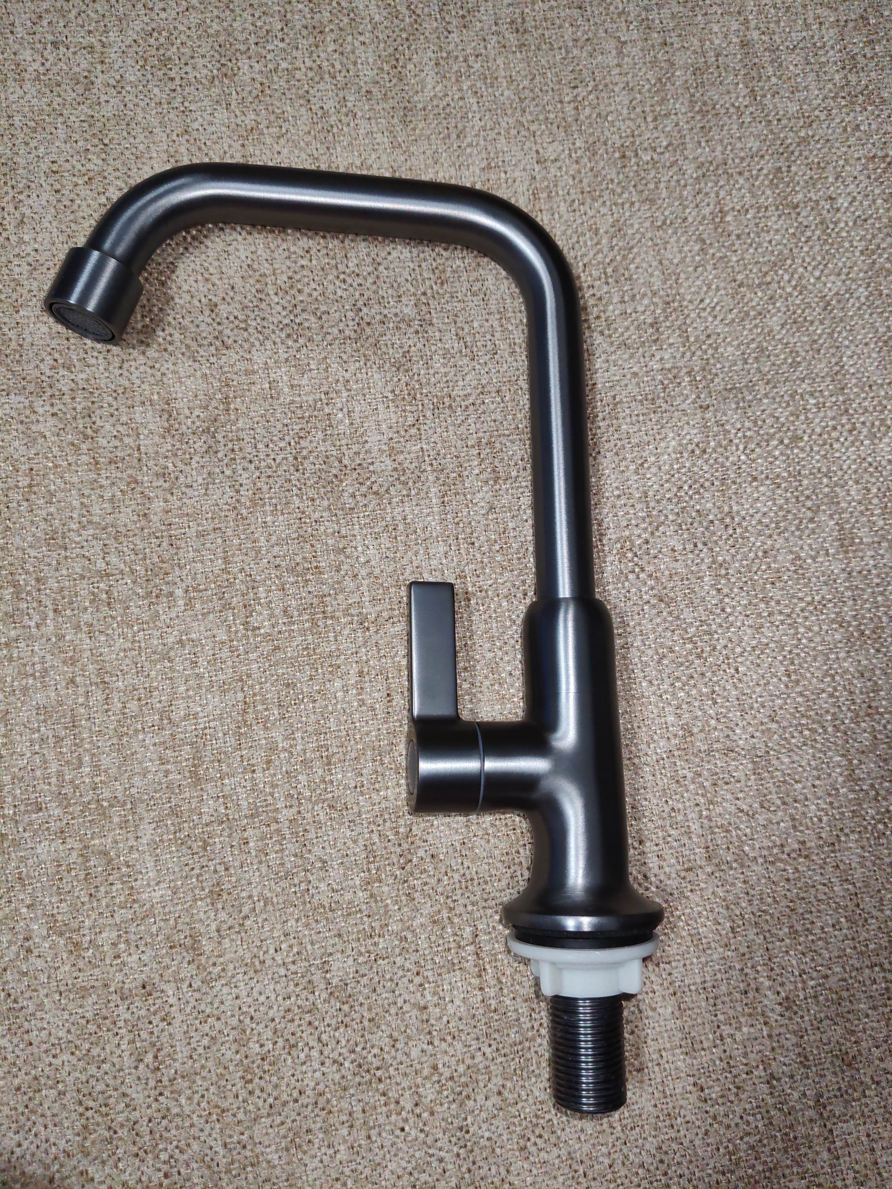 九牧（JOMOO）厨房水龙头 轻奢7字型水槽洗菜盆单冷水龙头77029-719/HBS-1 实拍图