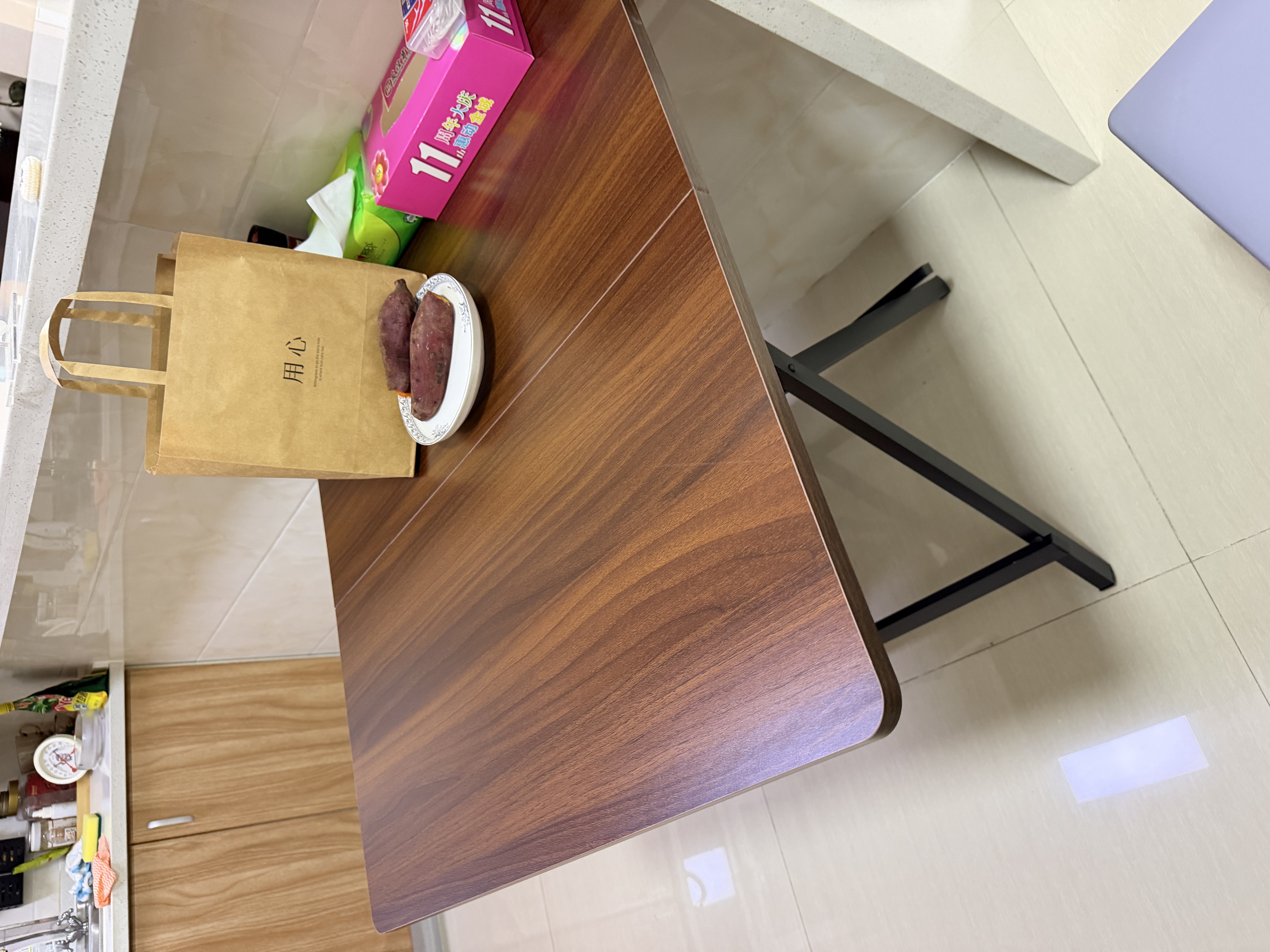 全品屋折叠桌实木餐桌家用小户型吃饭桌子简易方桌饭桌麻将桌电脑桌客厅 实拍图
