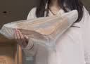京东京造 无痕实木衣架 西服衣服架木头衣服挂木制大衣西装衣撑 5支 实拍图