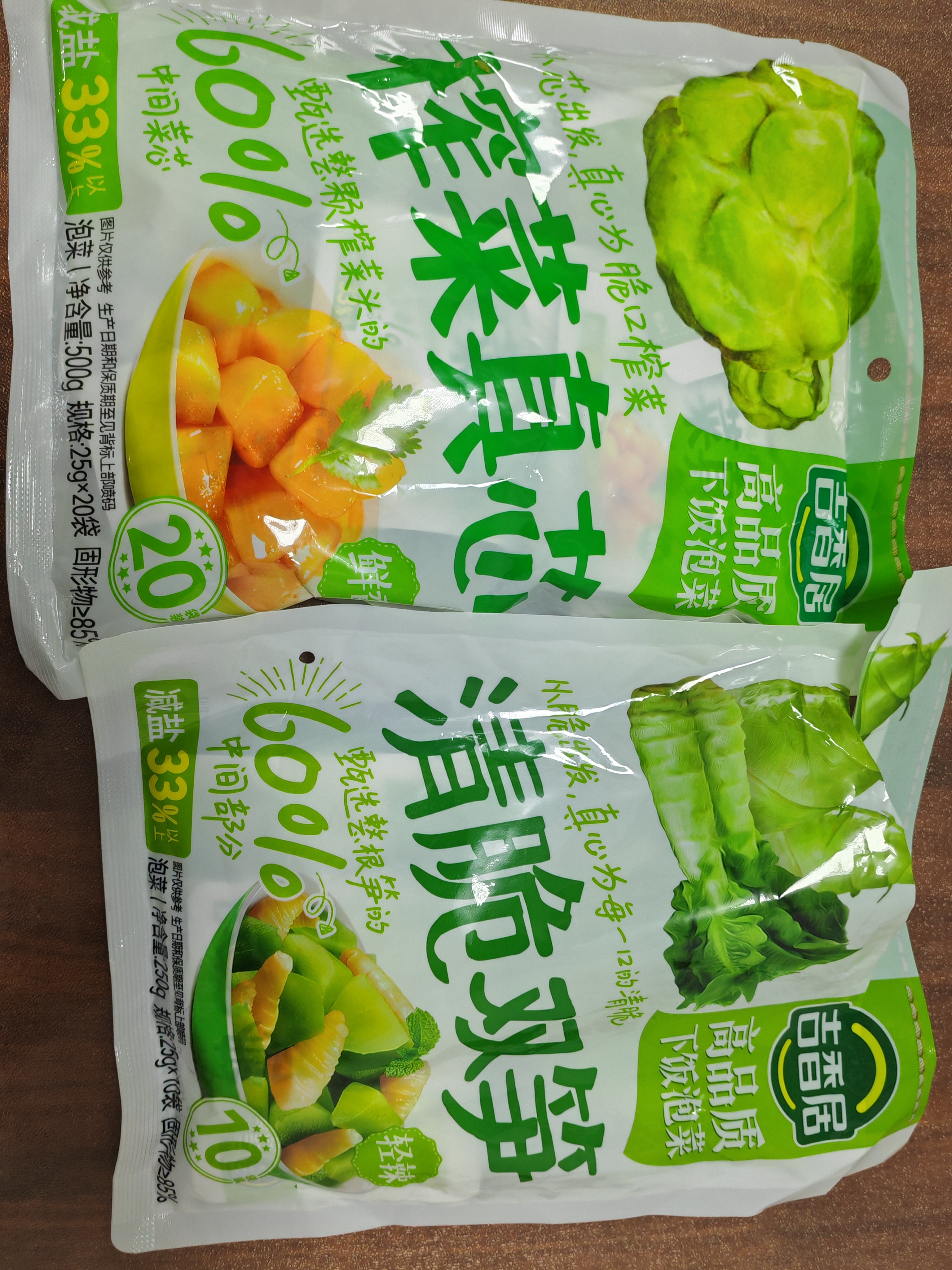 吉香居清脆双笋25g*10袋 莴笋竹笋脆笋减盐开味小菜早餐即食下饭菜咸菜 实拍图