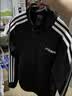 adidas休闲舒适三条纹立领夹克外套卫衣男装秋季阿迪达斯轻运动 黑色/白（推荐选大一码）   2XL 实拍图