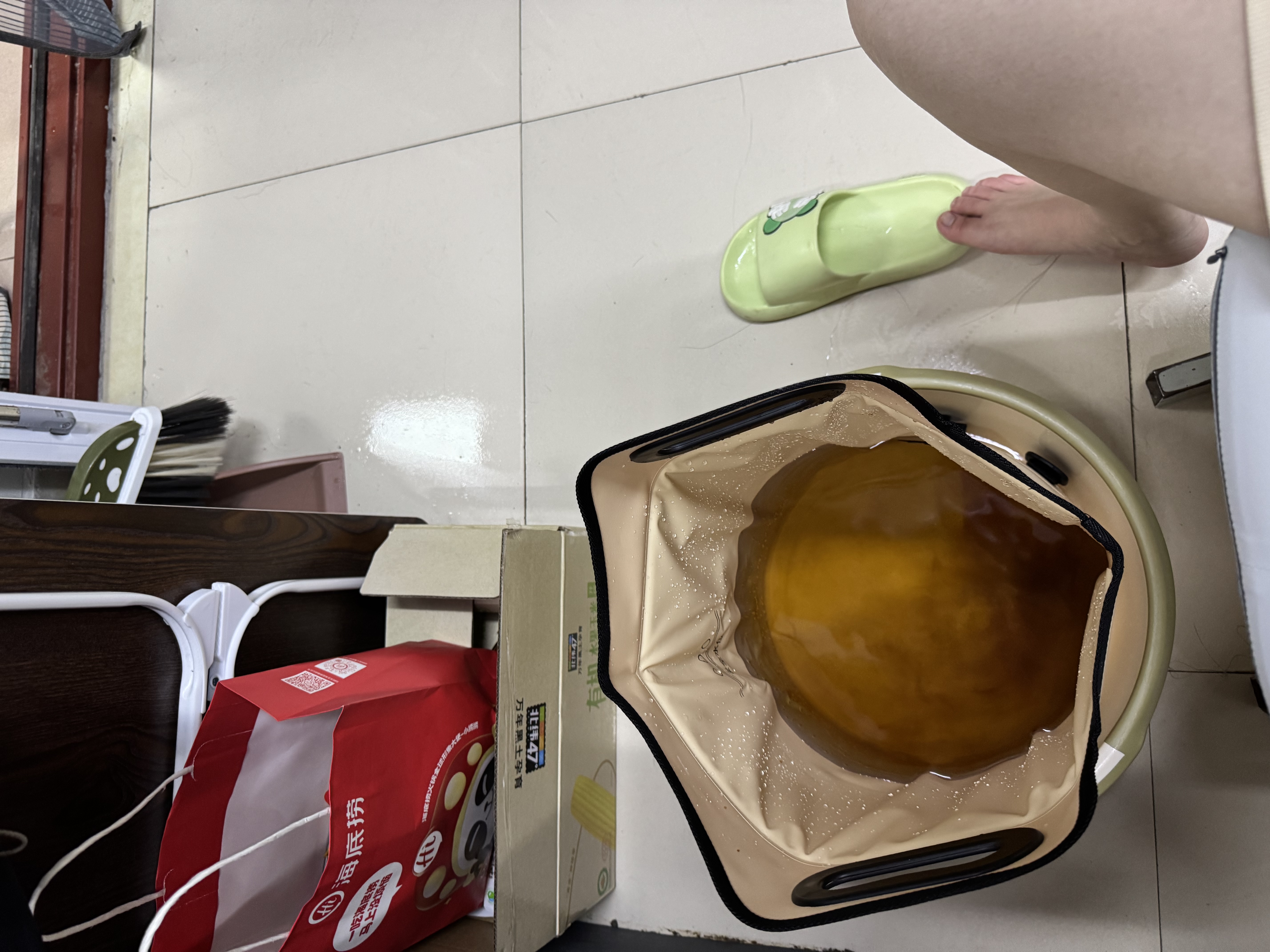初心学生宿舍折叠泡脚袋保温足浴桶洗脚桶泡脚桶女8层锁温加厚高36cm 实拍图