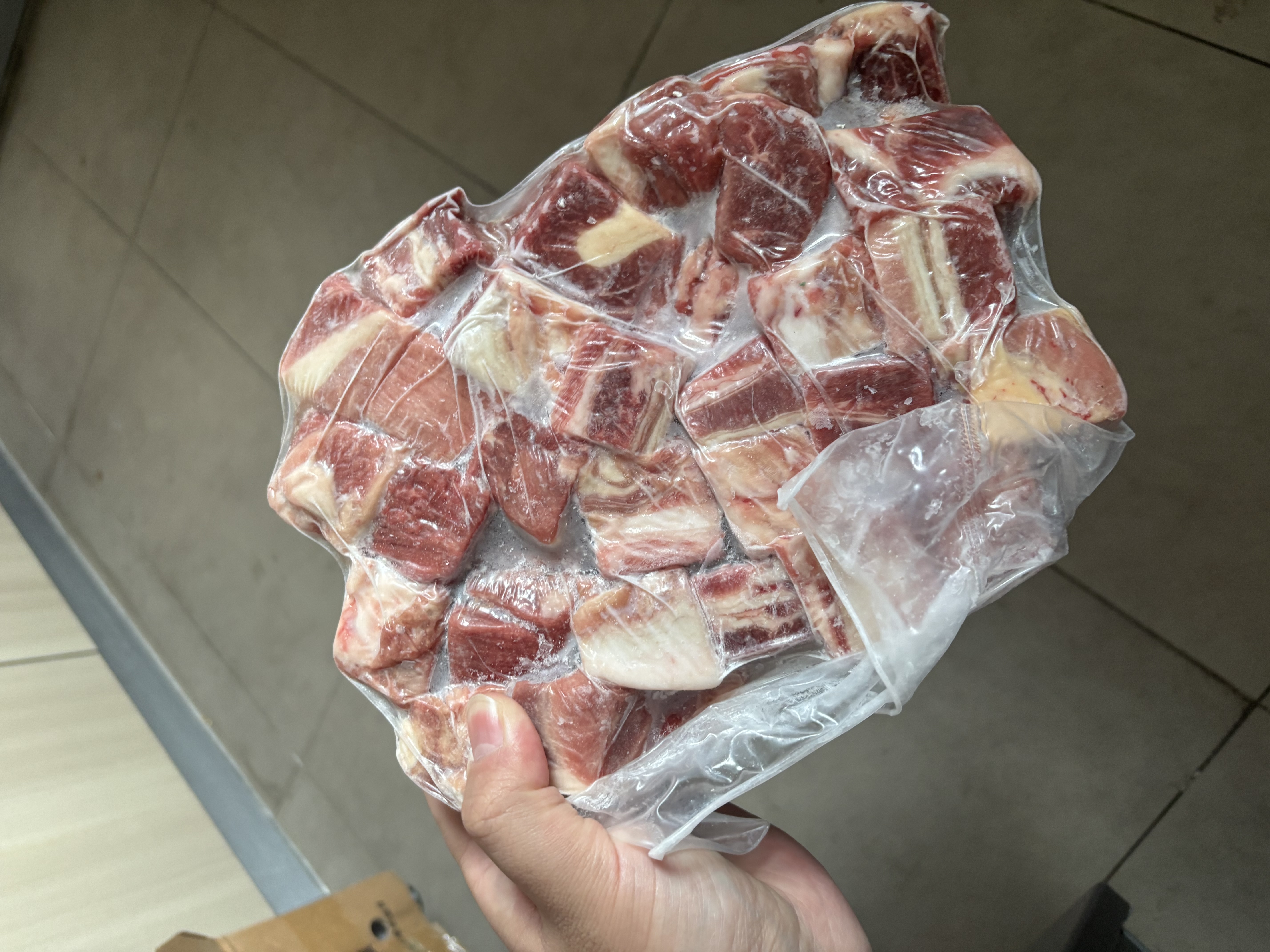月盛斋 原切牛腩块净重3斤 进口生鲜炖煮食材  清真品质中华老字号 实拍图