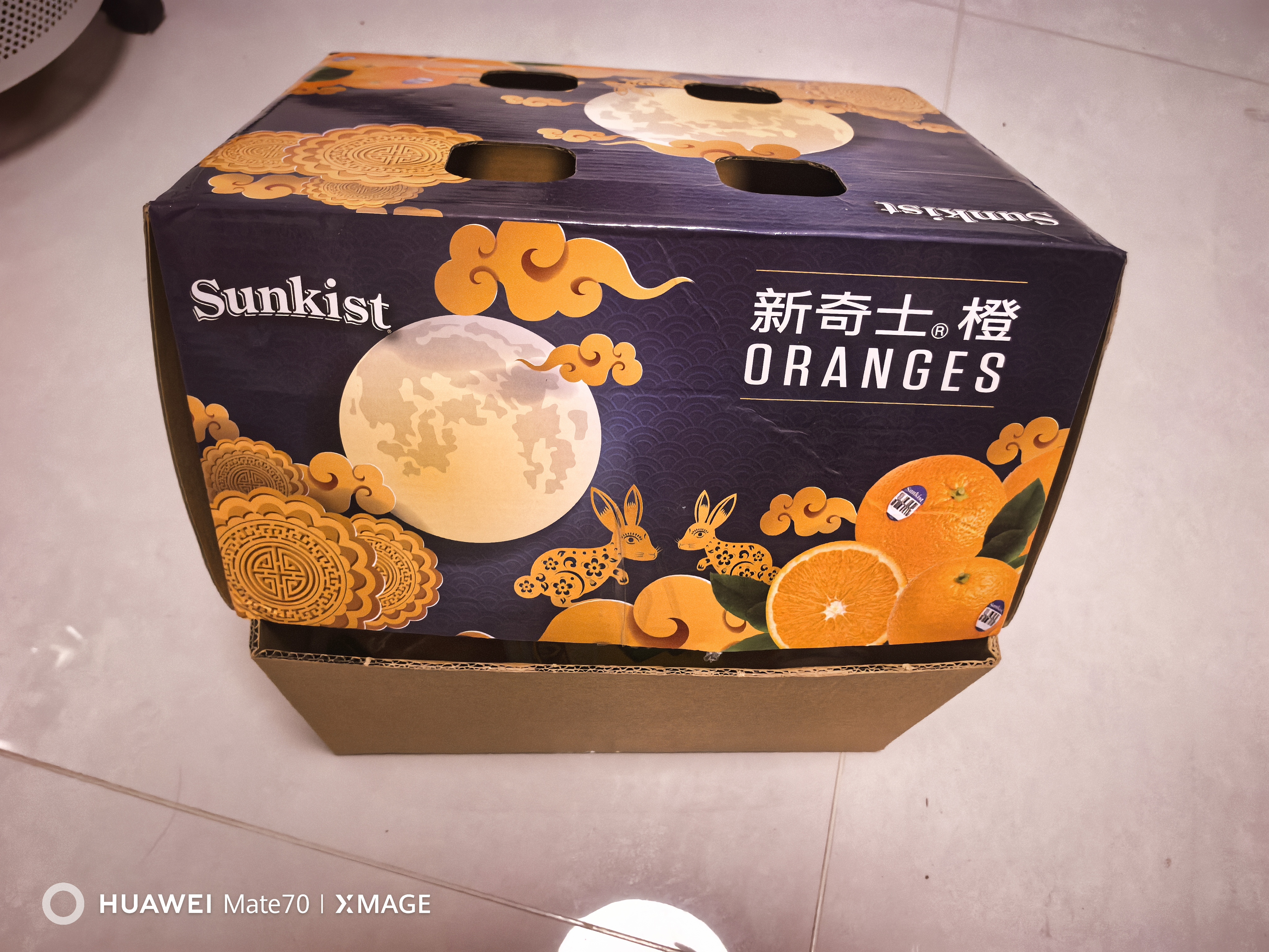 新奇士（Sunkist）澳大利亚蓝标早脐橙大果8斤礼盒 单果220g起 生鲜水果礼盒 实拍图