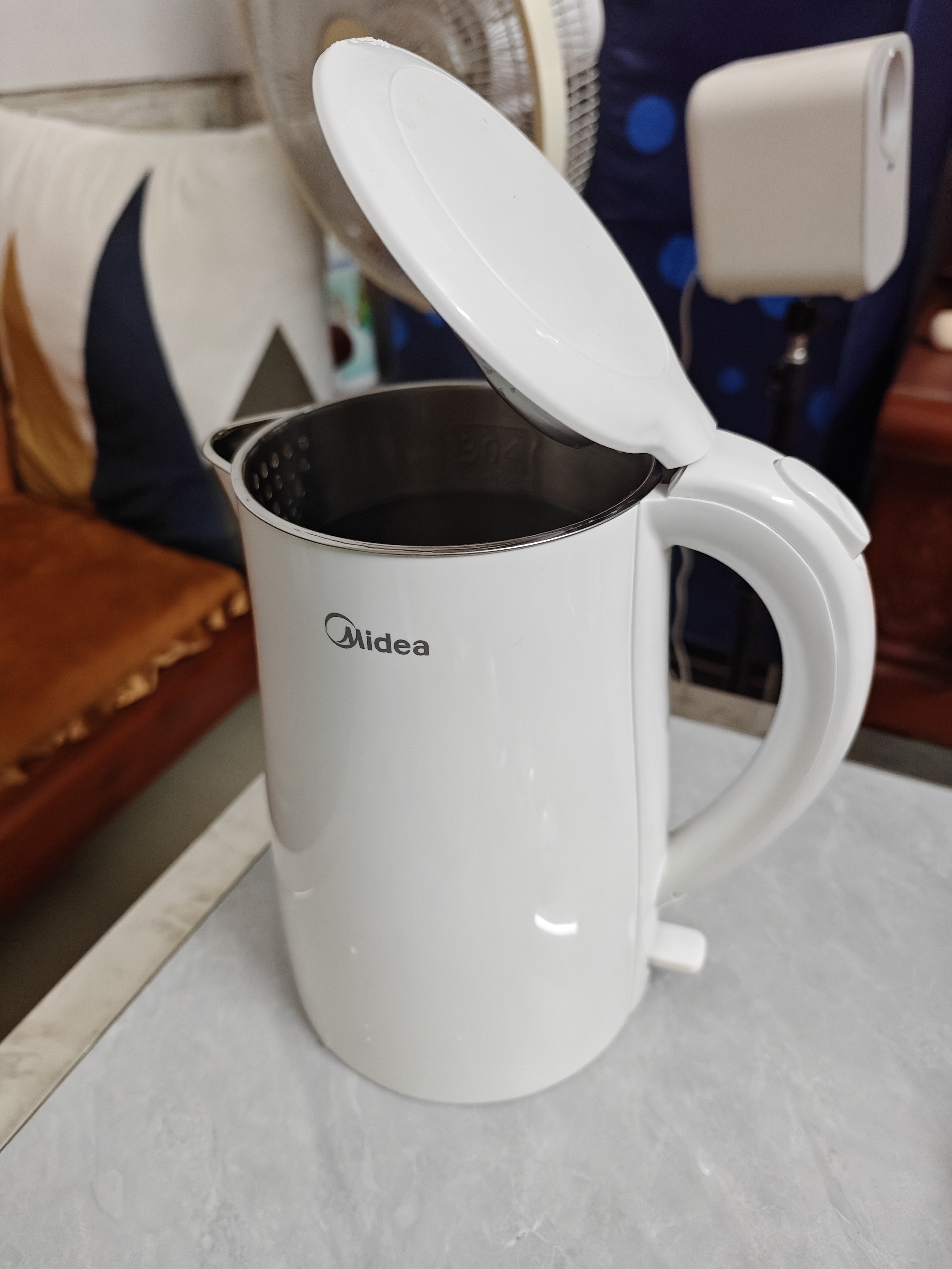 美的（Midea）电热水壶烧水壶1.7L304不锈钢0涂层双层隔热自动断电1500W养生冲奶2026新款 MK-SH17M130 实拍图