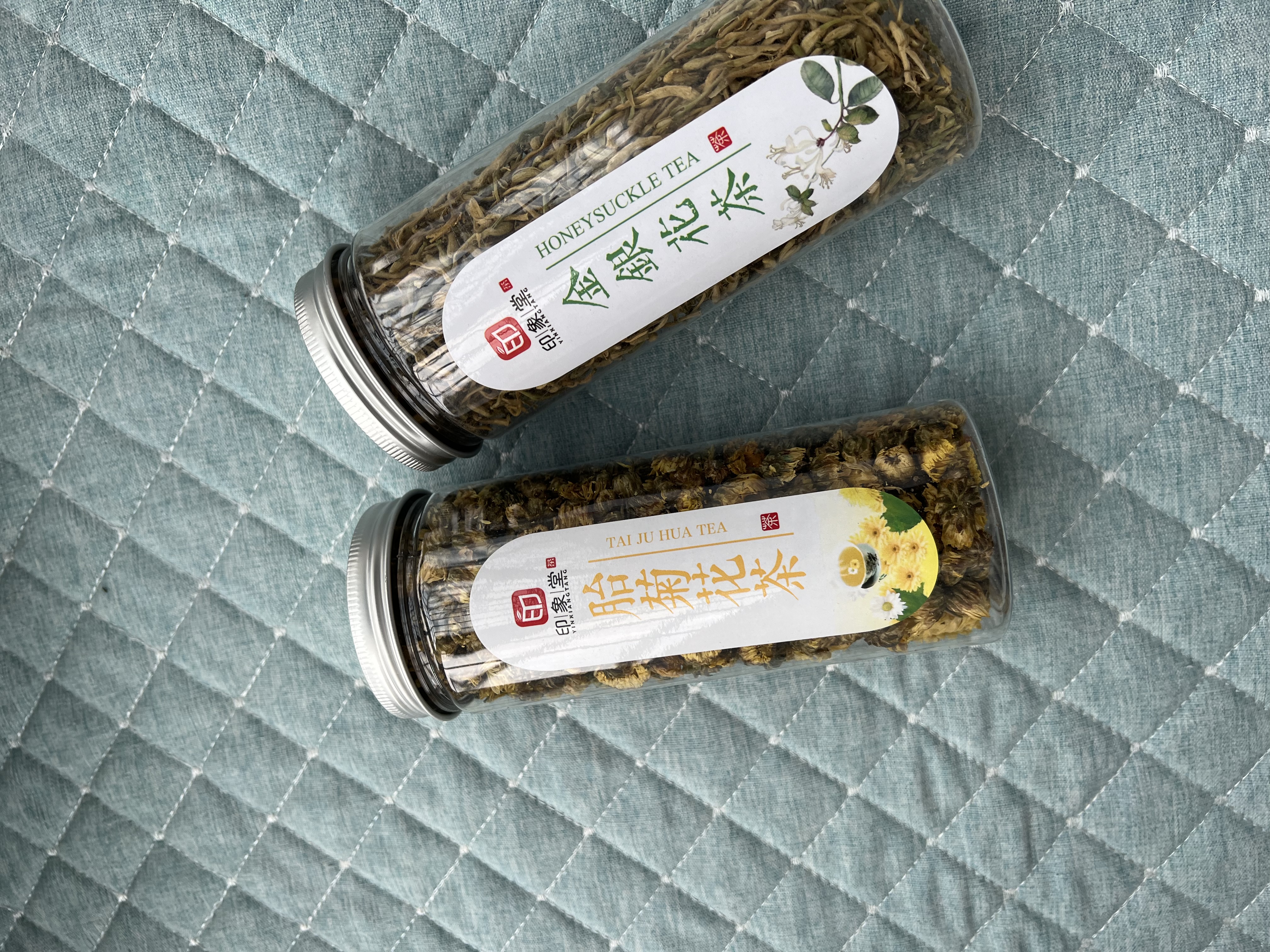 印象堂茶叶花草茶金银花茶浙江菊花茶组合110g共2罐装礼品养生茶 实拍图