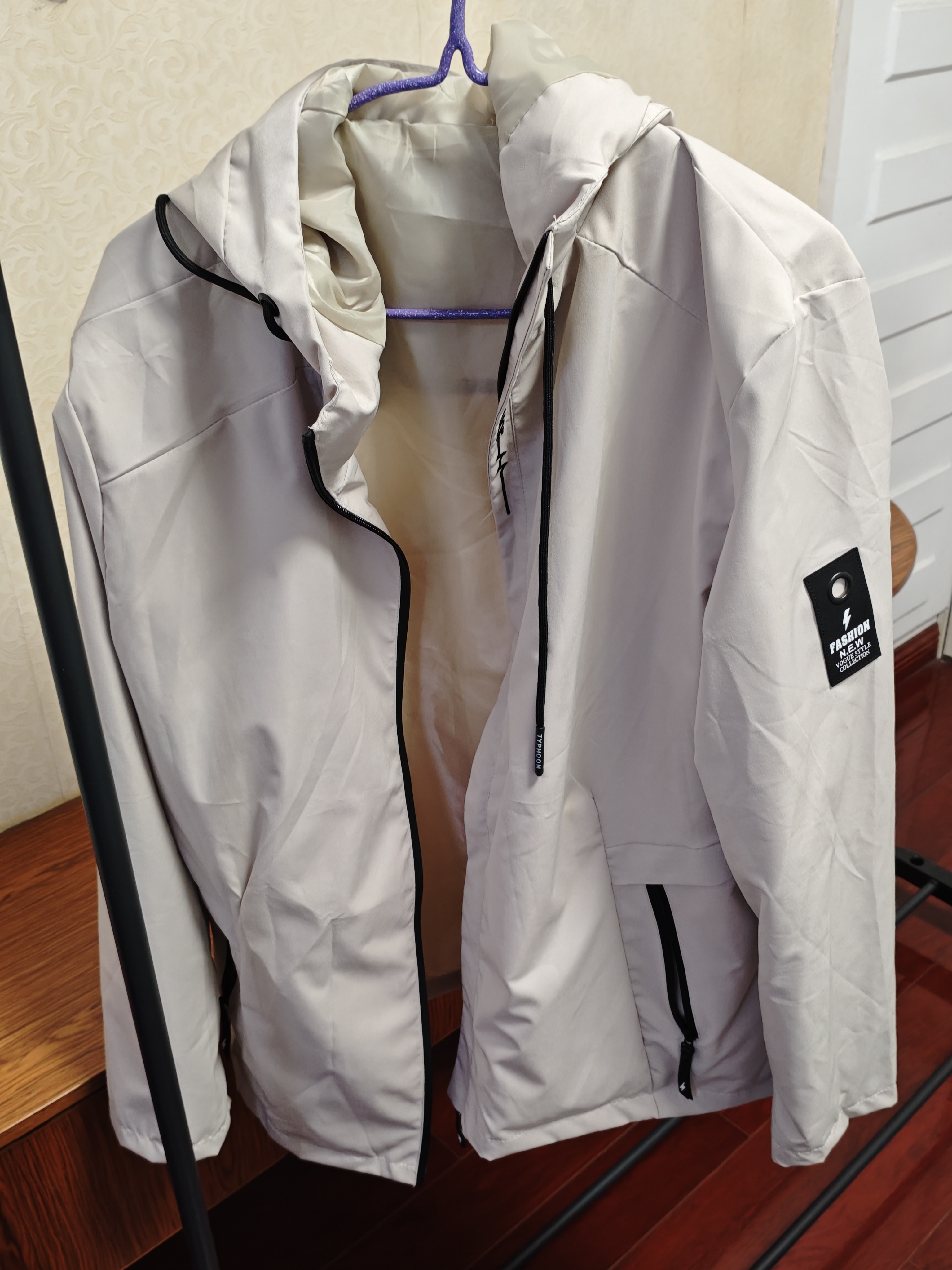 啄木鸟（TUCANO）外套男士秋冬季夹克男休闲工装连帽上衣服宽松男装 卡其 4XL 实拍图