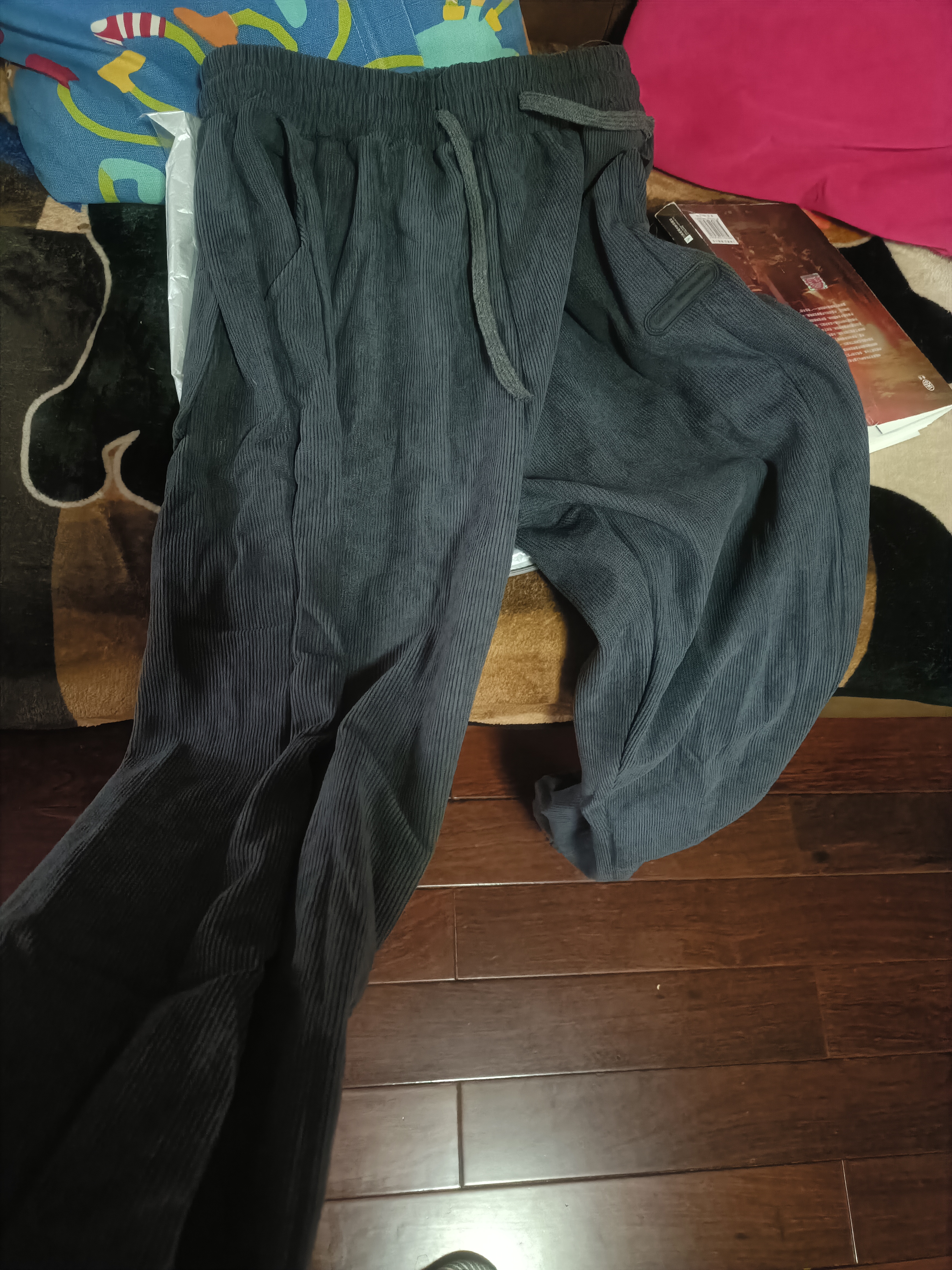 清仓捡漏灯芯绒休闲裤男士秋冬季宽松束脚卫裤加厚保暖工装运动裤 【工厂直销高质量清仓捡漏】K162加绒灰色 3XL 建议体重130-140斤可穿 实拍图