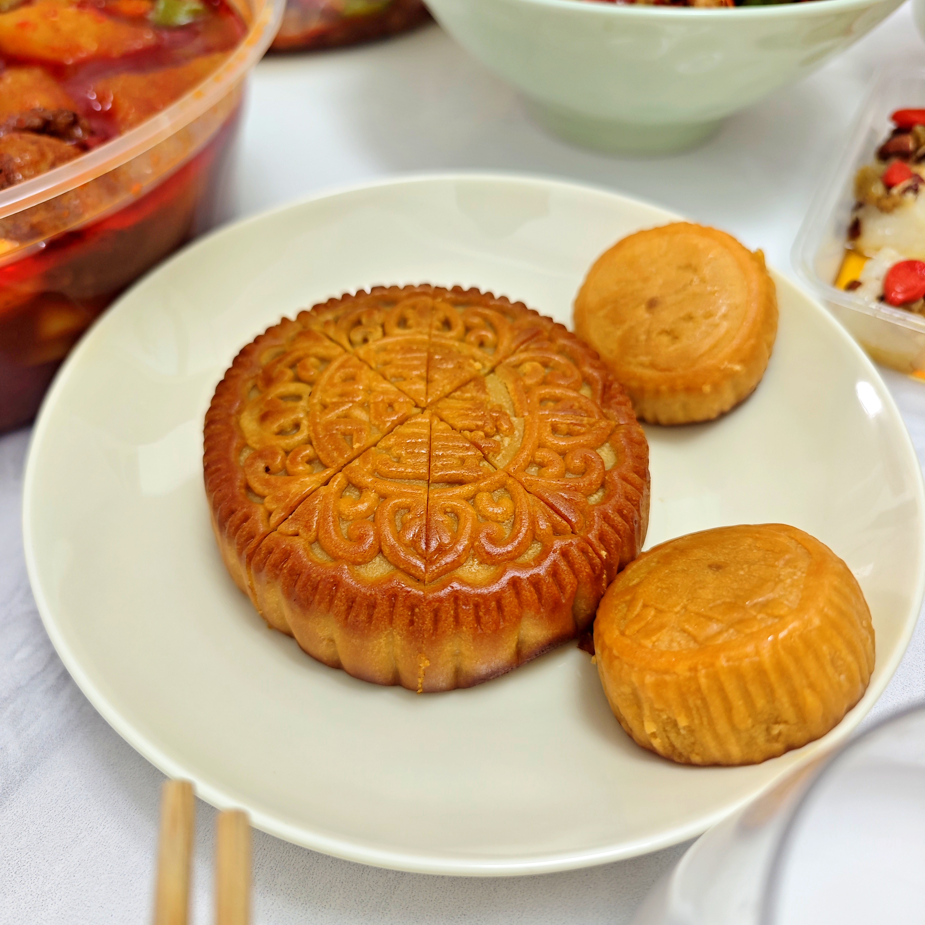 稻香村月饼礼盒中秋送礼团购三蛋黄莲蓉五仁豆沙多口味铁盒800g 实拍图