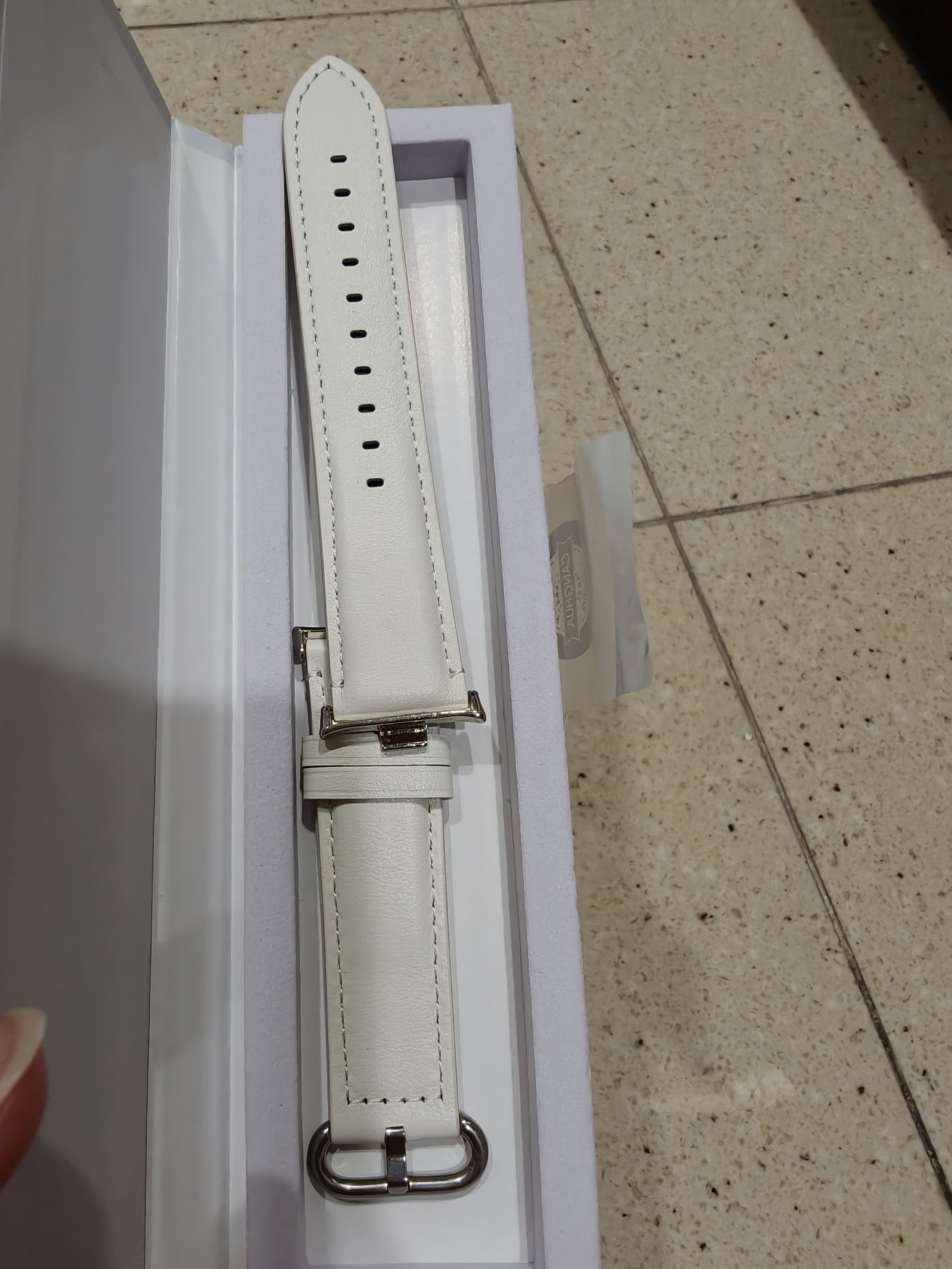 CangHua 适用红米手表Watch5表带真皮Redmi Watch6/Watch4时尚表带小米手环10Pro/9Pro/8Pro运动腕带 白色 实拍图