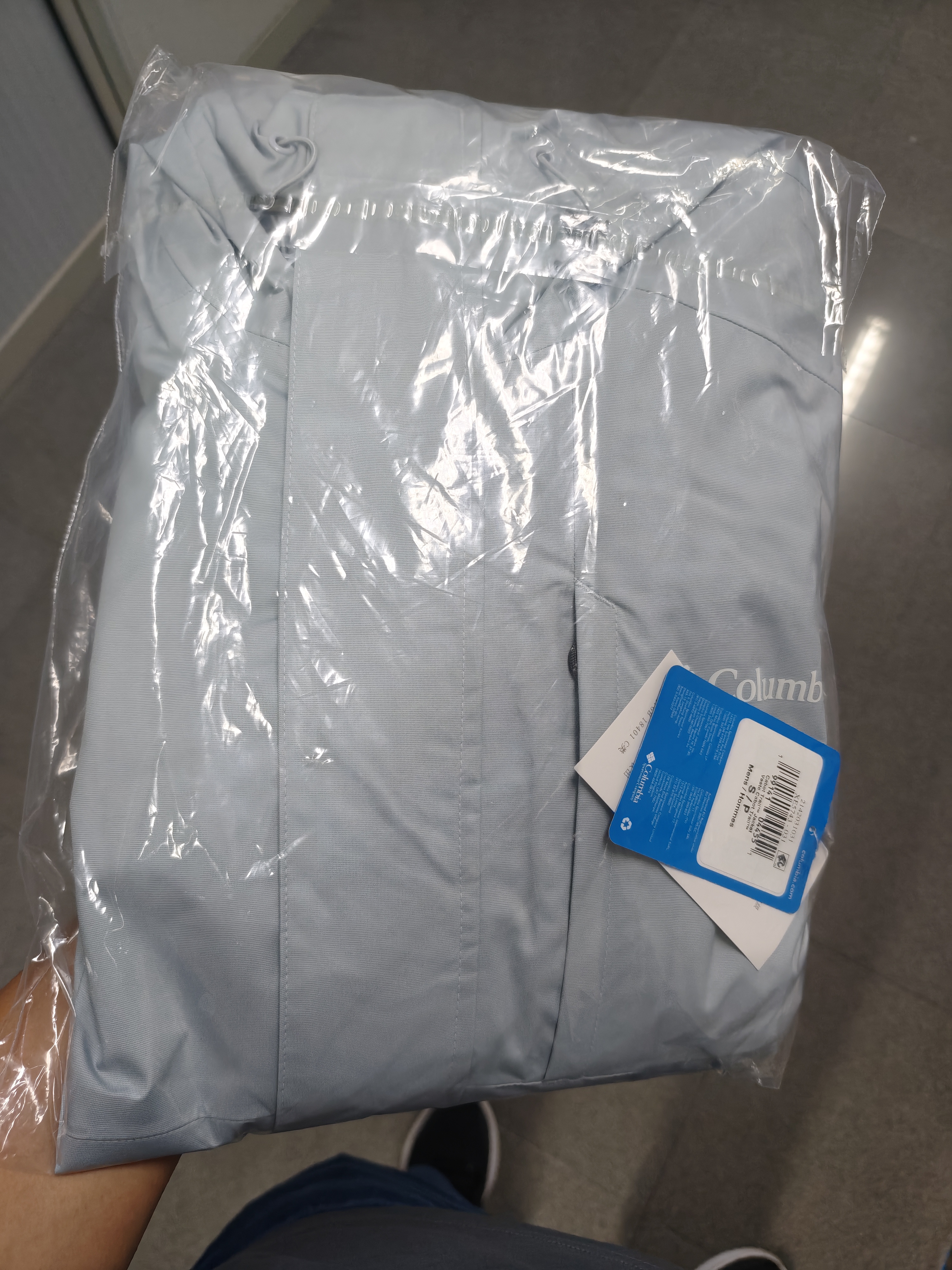 Columbia【蒋奇明同款】哥伦比亚户外情侣防水冲锋衣徒步外套XE5743 031 卷云灰 S(170/92A) 实拍图
