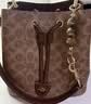 蔻驰（COACH）【品牌直供】女士ROWAN中号斜挎水桶包棕黄拼棕色CBH07礼物次日达 实拍图