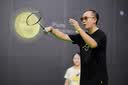 尤尼克斯（YONEX）羽毛球鞋yy入门级训练减震动力垫男女SHB101CR紫黄44码 实拍图