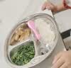 COOKSS宝宝餐盘辅食碗304不锈钢儿童餐具分格学吃饭 实拍图