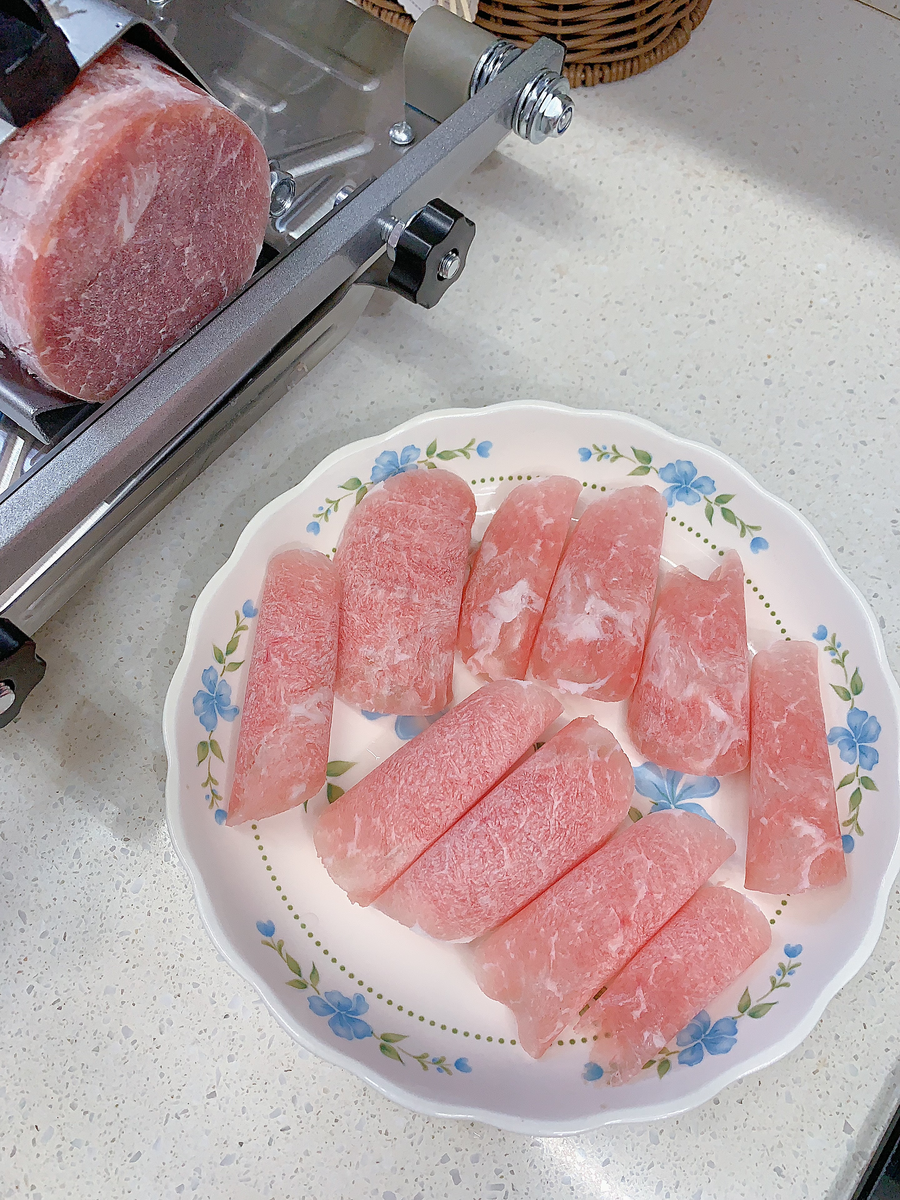 双枪（Suncha）切肉片机430牛羊肉卷切片机家用刨肉机切土豆神器手动切冻肉肥牛 实拍图