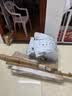 赫伊莎【窗帘+伸缩杆】窗帘免打孔安装一整套卧室门帘全遮光飘窗 深蓝(遮光99%左右) 【适合宽0.7～1.1米】帘1.4*1.8米高单开 实拍图