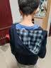 左西童装男童卫衣2026秋款外套连帽儿童开衫大童休闲上衣 藏青色 140 实拍图