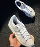 adidas 面包鞋 GRAND COURT BASE 00s休闲板鞋平底鞋男女阿迪达斯 浅灰/白色/树脂黄   41 实拍图