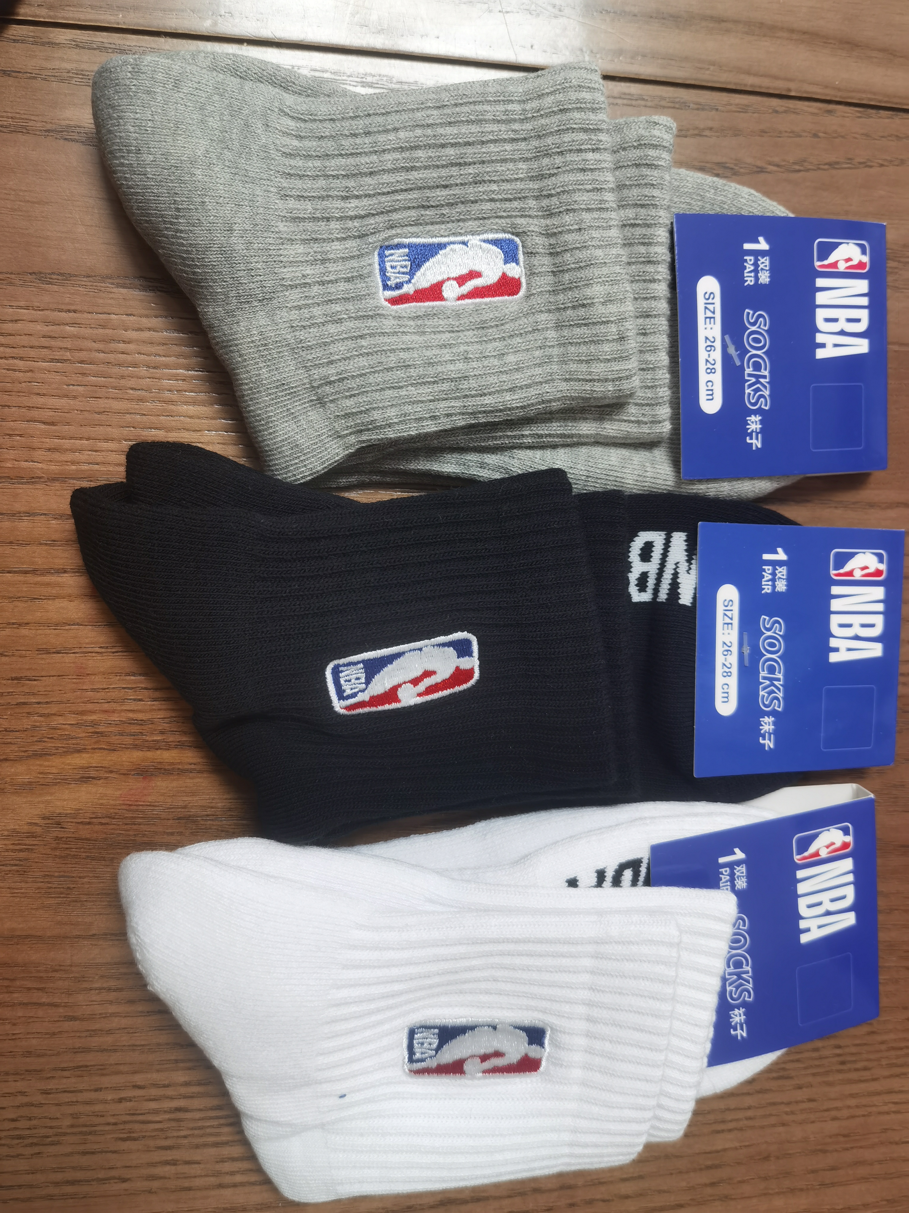NBA袜子男士中筒运动袜秋冬毛巾底加厚毛圈保暖精梳棉跑步篮球袜3双 实拍图