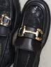 ZHR乐福鞋女软底百搭圆头小皮鞋子女英伦风粗跟女鞋 OFTEP06 黑色 39 实拍图