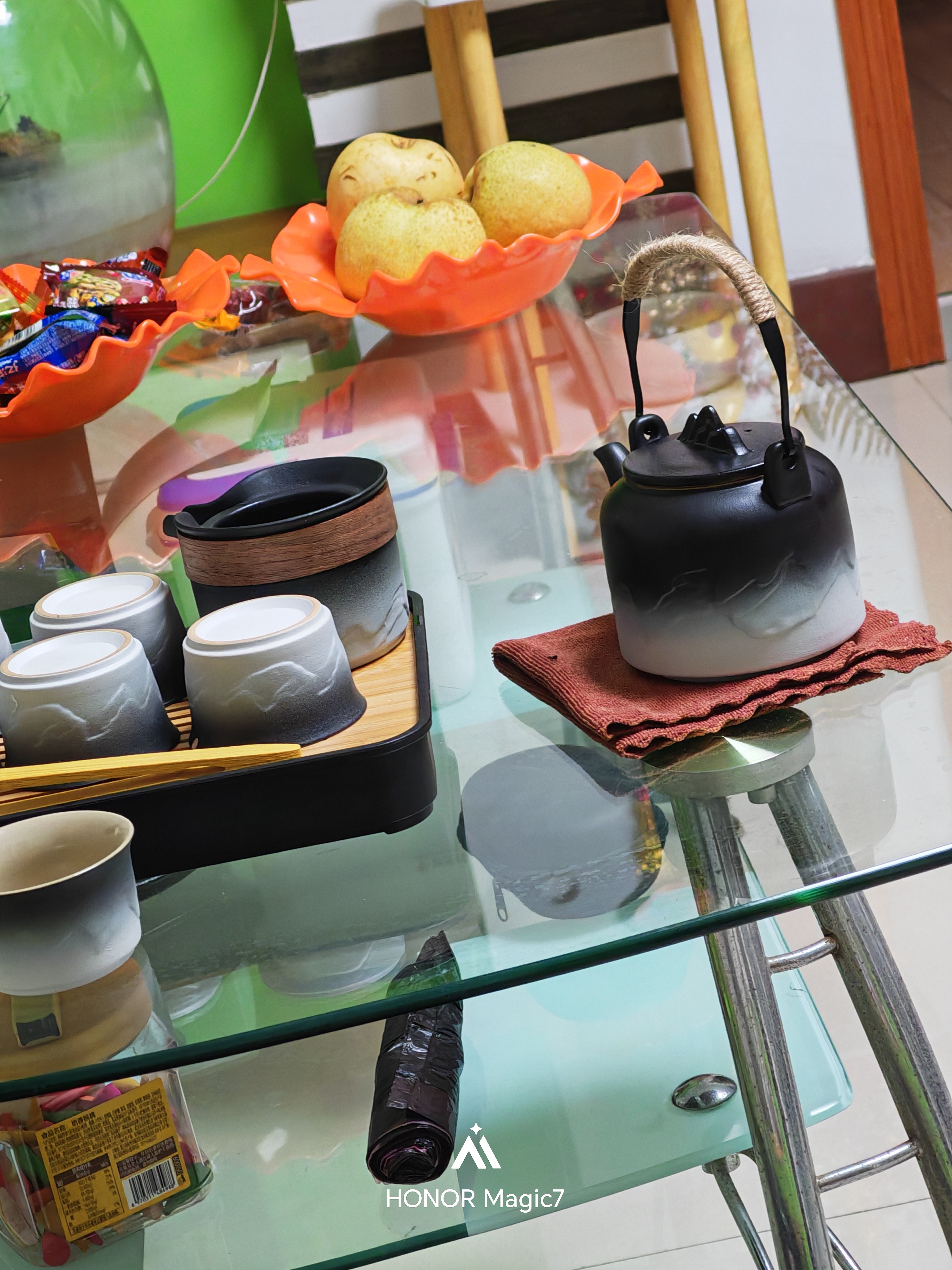 宅轻松 整套茶具黑白渐变套装陶瓷简约家用办公送礼茶杯茶壶茶套12件套 实拍图