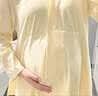 雅特茂月子服纯夏季产后棉孕妇睡衣款产妇待产喂奶哺乳家居服 四季180g（送胸垫）奶酪色1450 L 实拍图