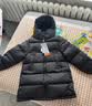保姆鹅 【风墙】儿童羽绒服宝宝中长款护脸厚款外套保暖童装[NG2664] 炭黑 110 实拍图