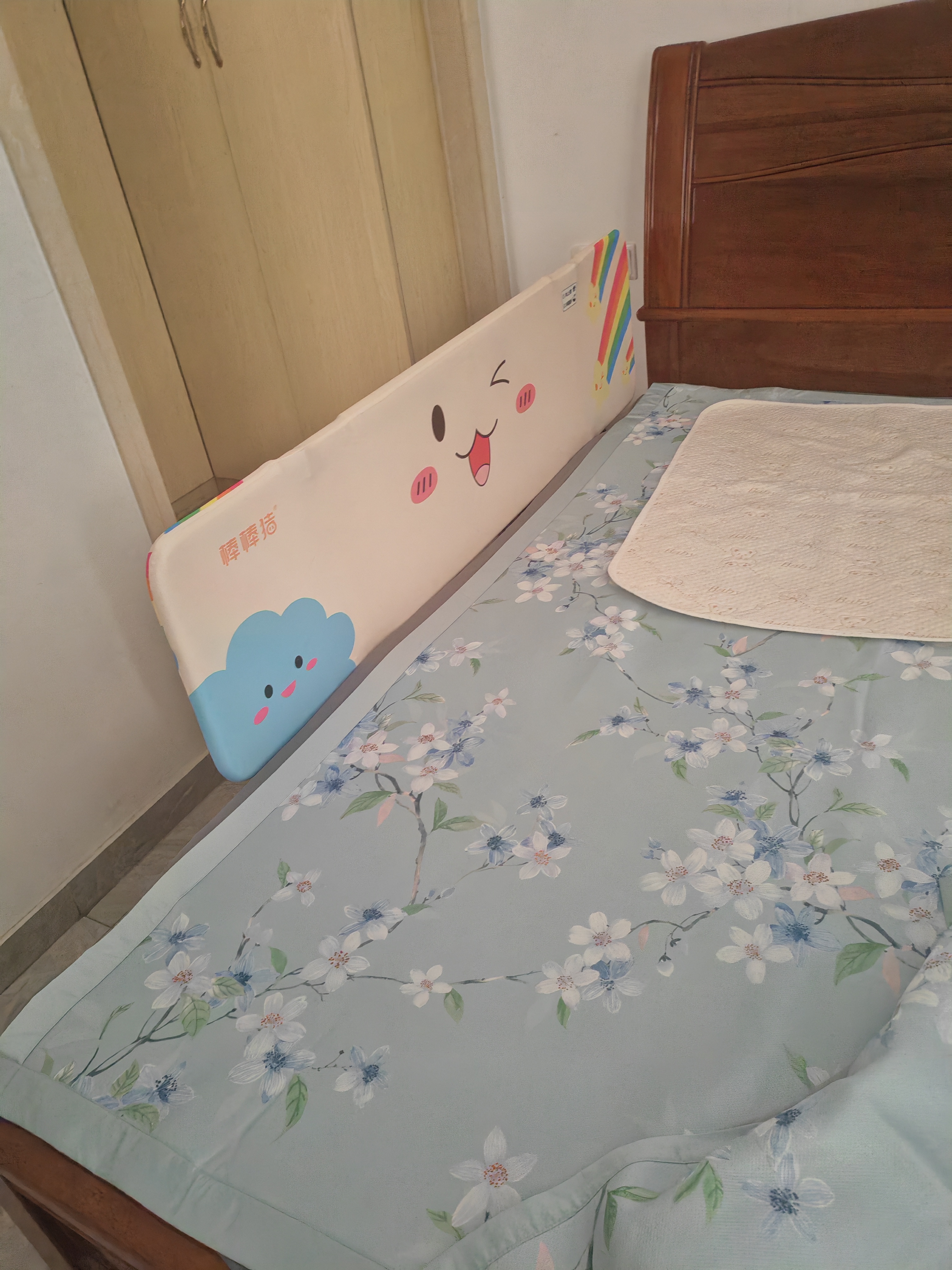 棒棒猪免安装便携床围栏宝宝防摔防护栏床上可折叠床护栏挡板1.5米单面 实拍图