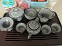 康乐品 黑冰釉茶具套装 整套家用陶瓷冰裂釉泡茶壶茶杯遇水冰花功夫茶具 千川(盘)+黑冰盖碗茶壶14头【礼盒装】 实拍图