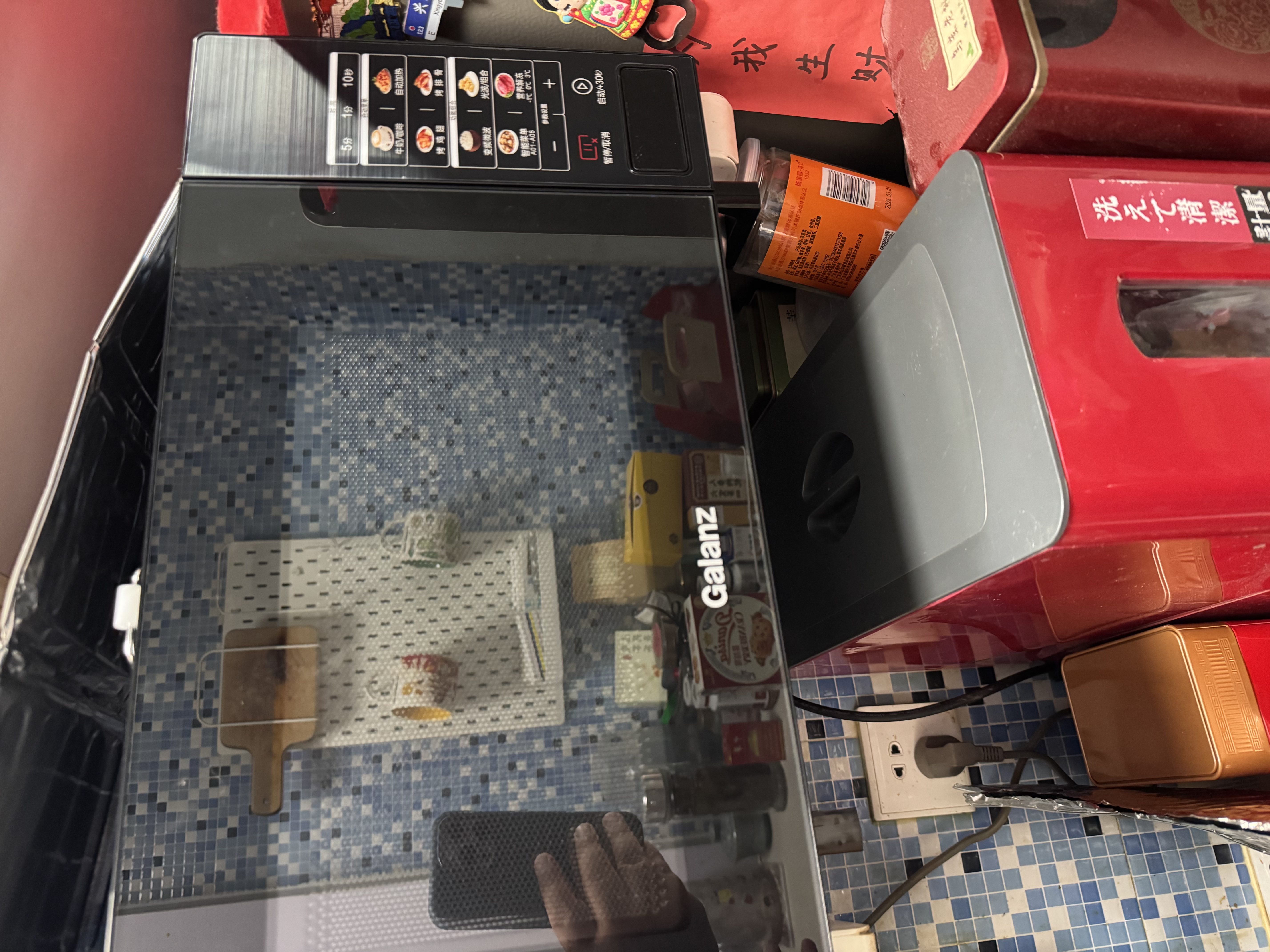 格兰仕（Galanz）变频微波炉烤箱一体机光波炉900瓦大功率速热家用23L大容量平板易清洁省电一级能效智能菜单烧烤 2026新升级彩膜BM1(S2) 实拍图