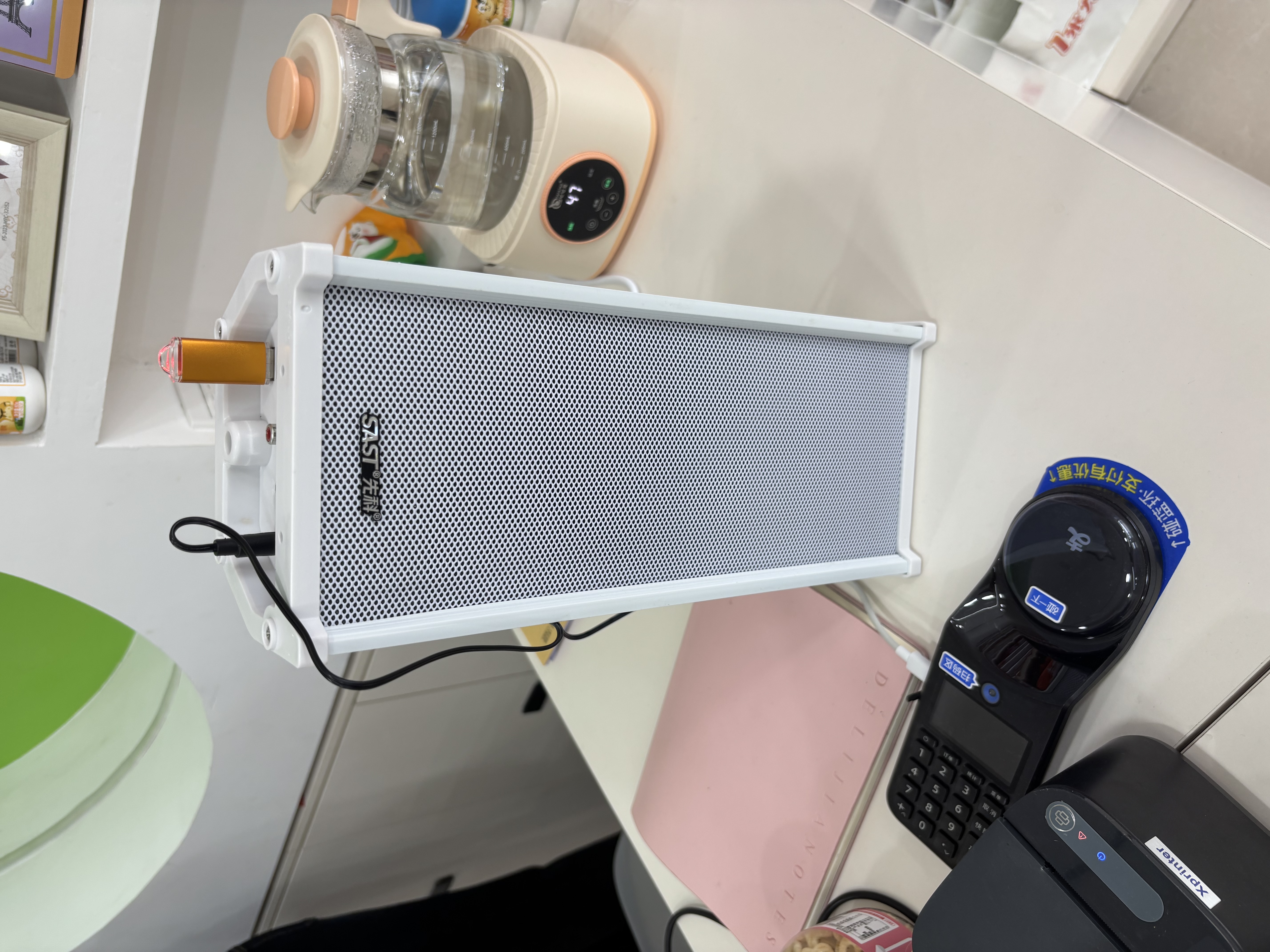 先科（SAST）YL-22户外蓝牙防水音柱50W室外挂墙壁挂式音响功放喇叭套装音箱学校操场会议广播店铺音乐 主机 实拍图