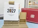 慢作2027年台历定制新款日历记事木质桌面创意摆件办公室企业团购笔筒台历diy月历年历订制26年11月起 【升级款】经典2027/送精美手提礼盒 实拍图